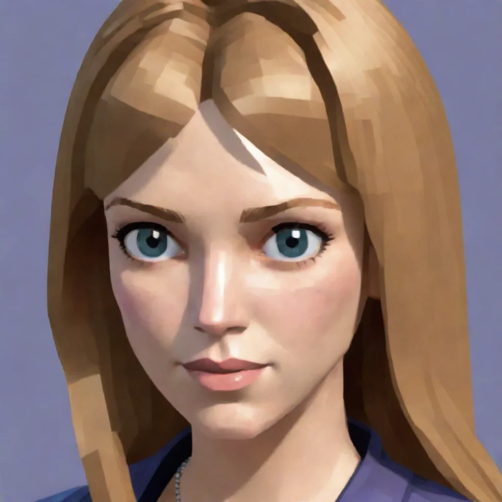 ai  hallie low poly pixelated of close up ofsubject ps2 playstation psx gamecube game gta3dstyle