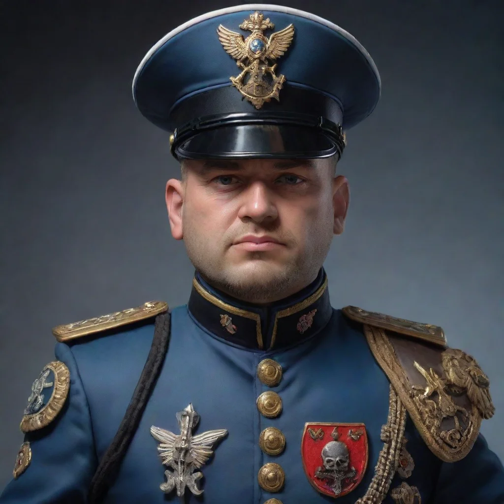 ai  hyperealistic officer of imp rial marine warhammer 40k amazing awesome portrait 2