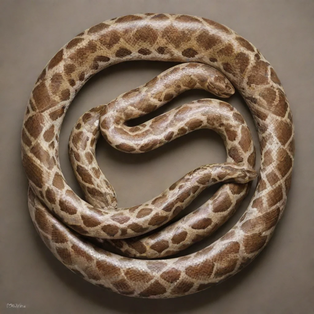 ai  ichthys symbol made from ball pythons amazing awesome portrait 2