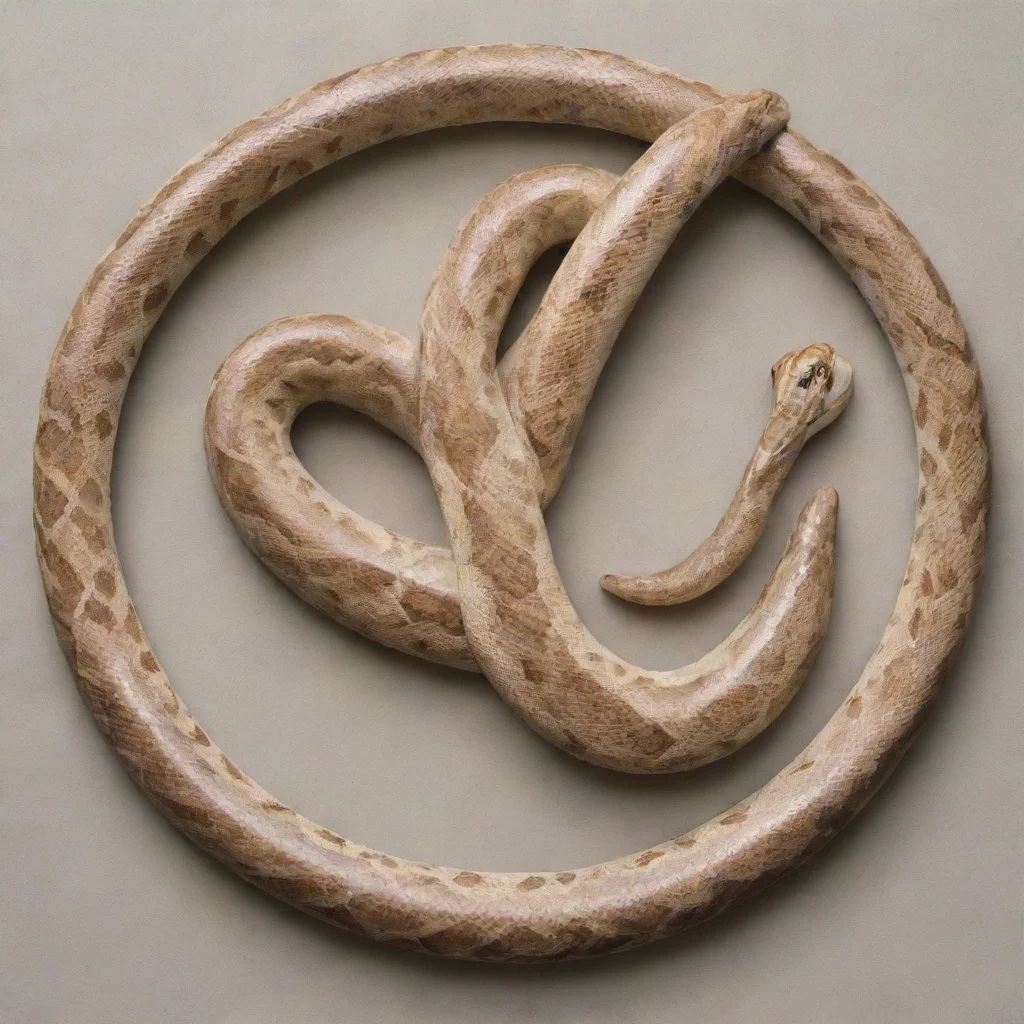   ichthys symbol made from ball pythons