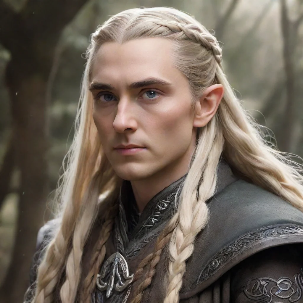 ai  king thranduil with blonde hair and braids wamazing awesome portrait 2