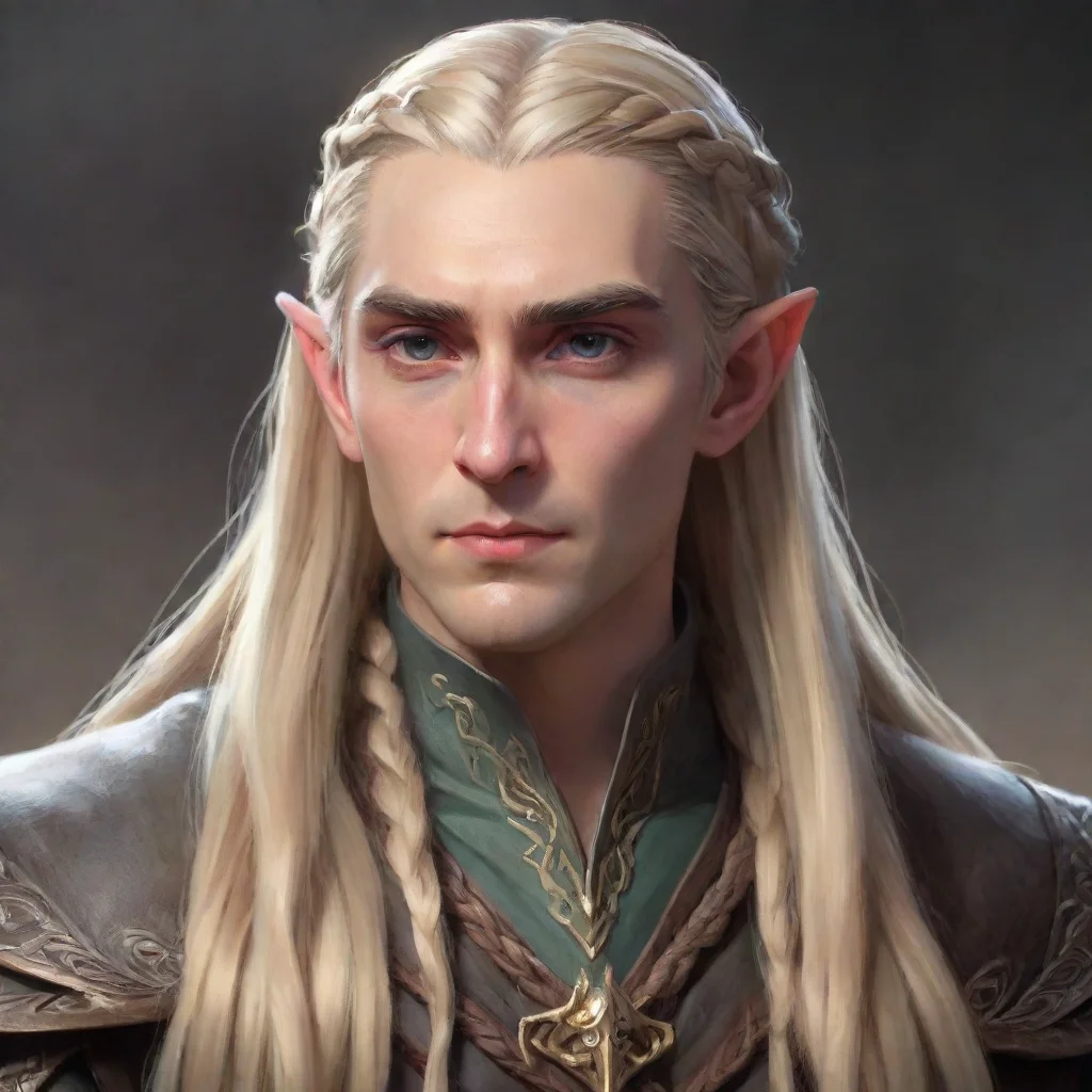 ai  king thranduil with blonde hair and braids wconfident engaging wow artstation art 3