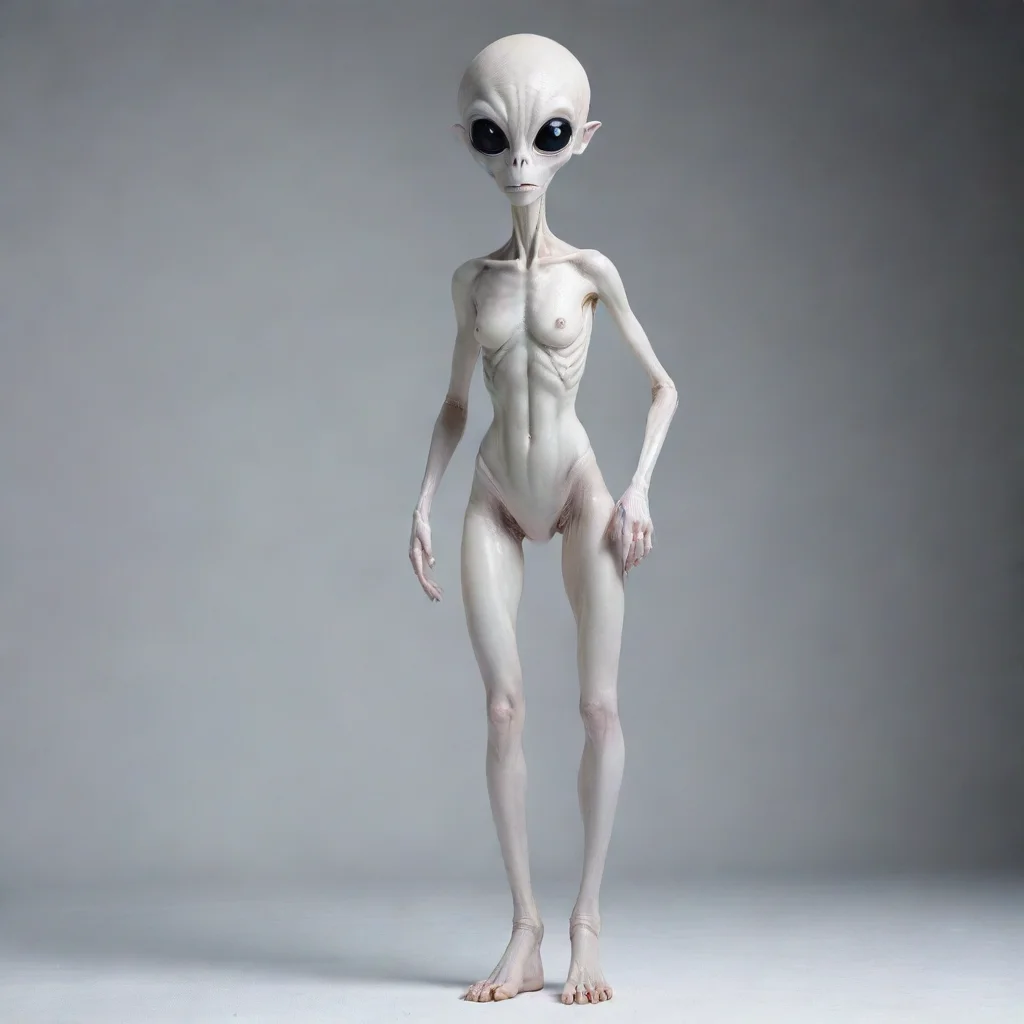 ai  standing tall alien pale skin