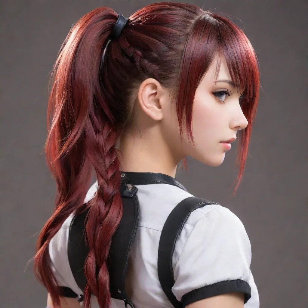 ai 1 womangorgeousbend overlooking backshort braids hairstylesshe is inspired by a fusion of tifa lockheart and rias gremor