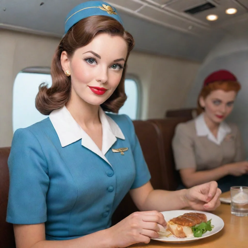 ai 1950s Air Hostess Business Travel