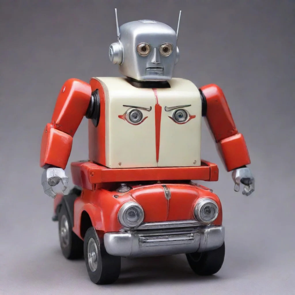 1950s car transforming robot toy amazing awesome portrait 2