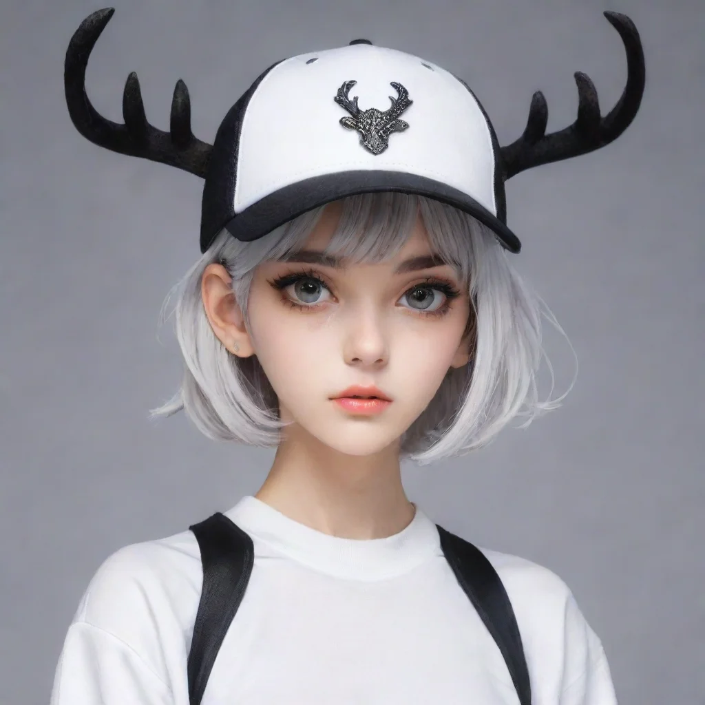 1girlblack headweargrey eyeshair ornamentwhite clothinghairclipblack baseball cap 1 2 looking at viewershort hairsolowhi