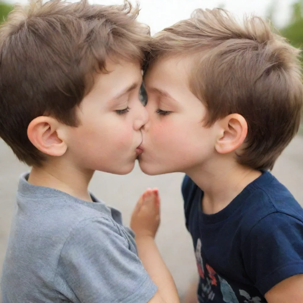  2 boys kissing 