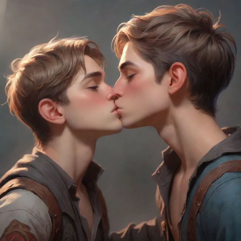 ai 2 boys kissingconfident engaging wow artstation art 3