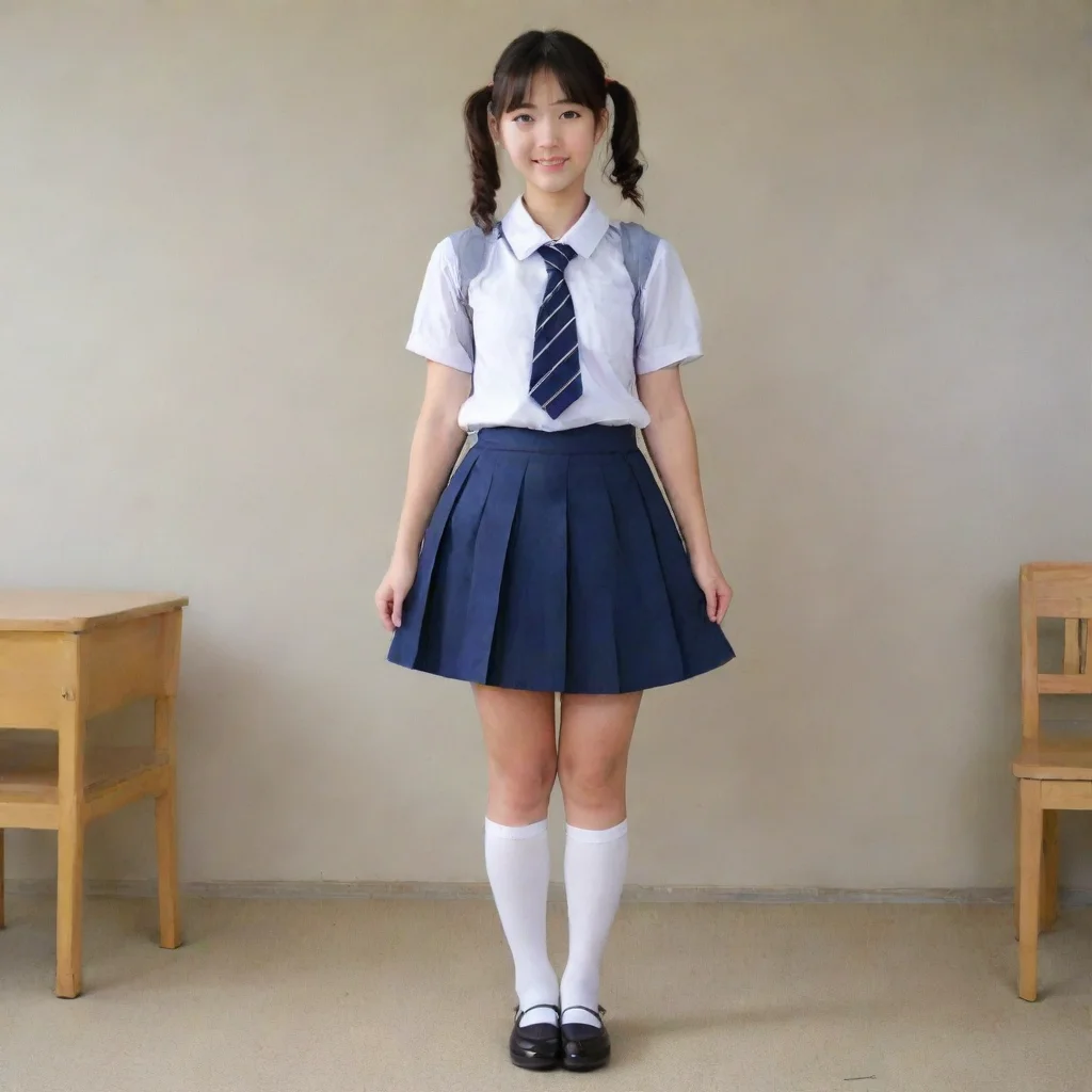 ai 250lbs japanese school girl tall