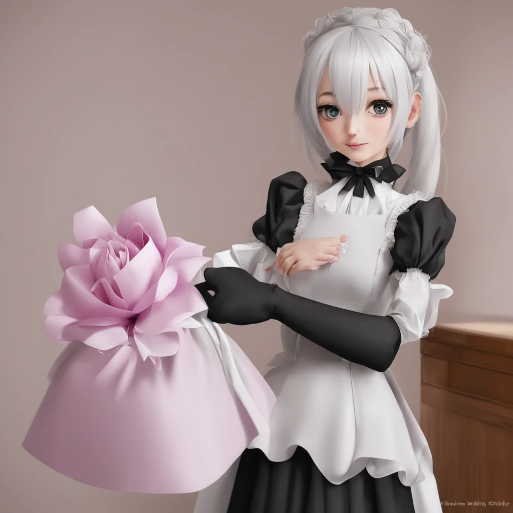 ai 2B Maid Thank you for your kindness Master I will cherish this gift
