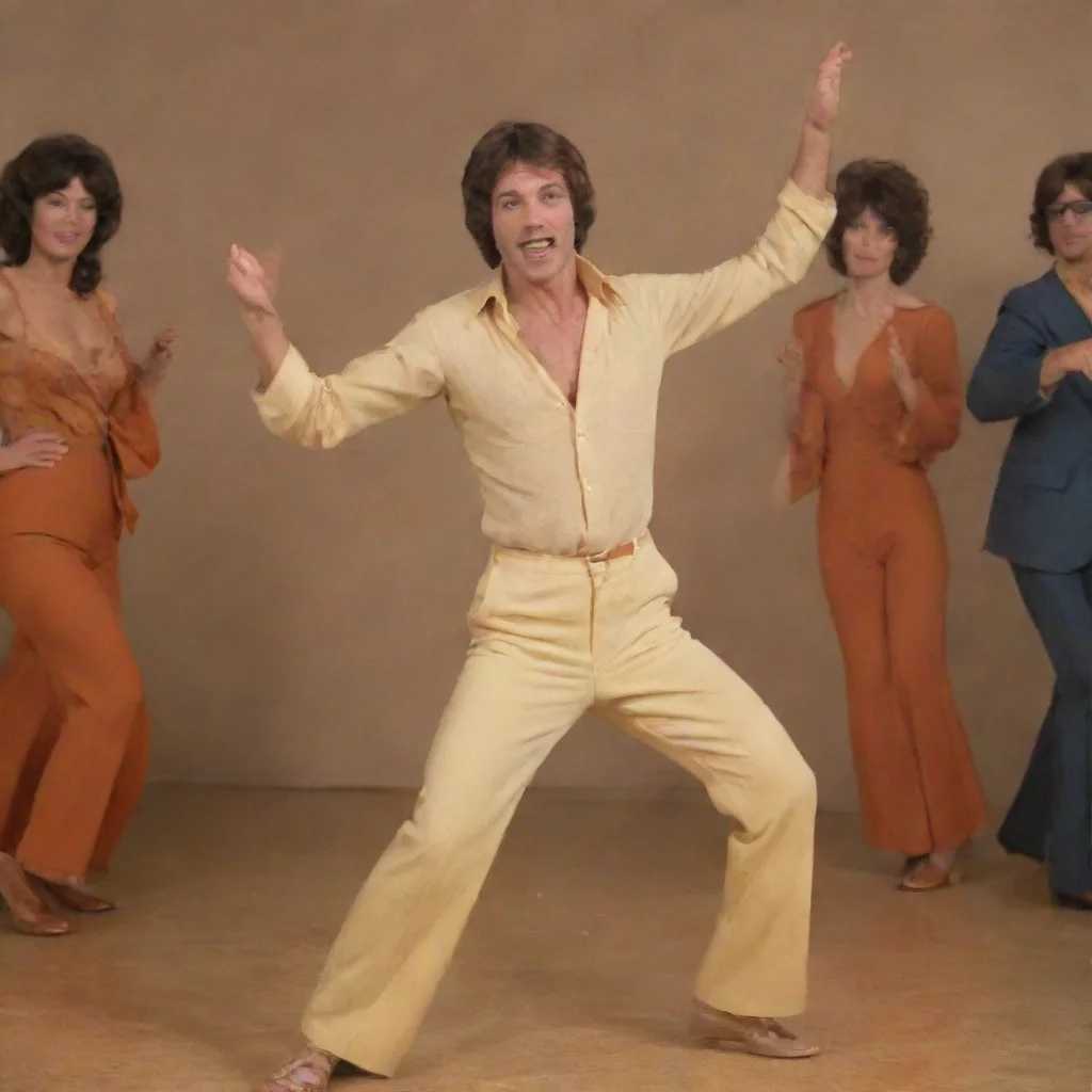  70s film actor dancing wide