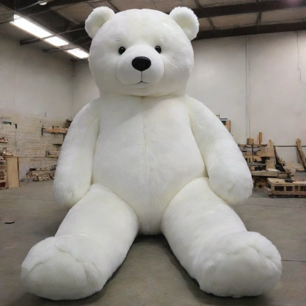 ai 8 foot tall white polar teddy bear