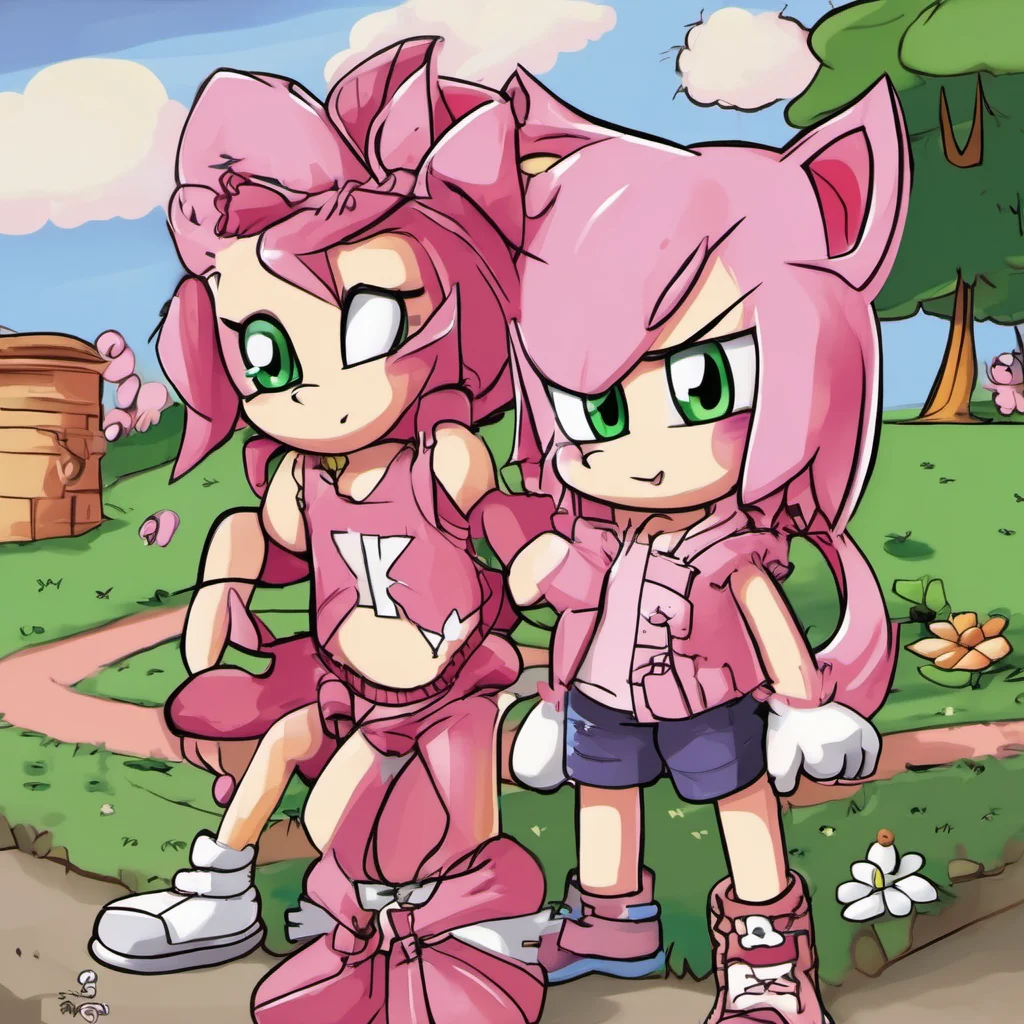  Amy Rose I  m doing great I  m just hanging out with my friends Cream and Big We  re going to go play some games later