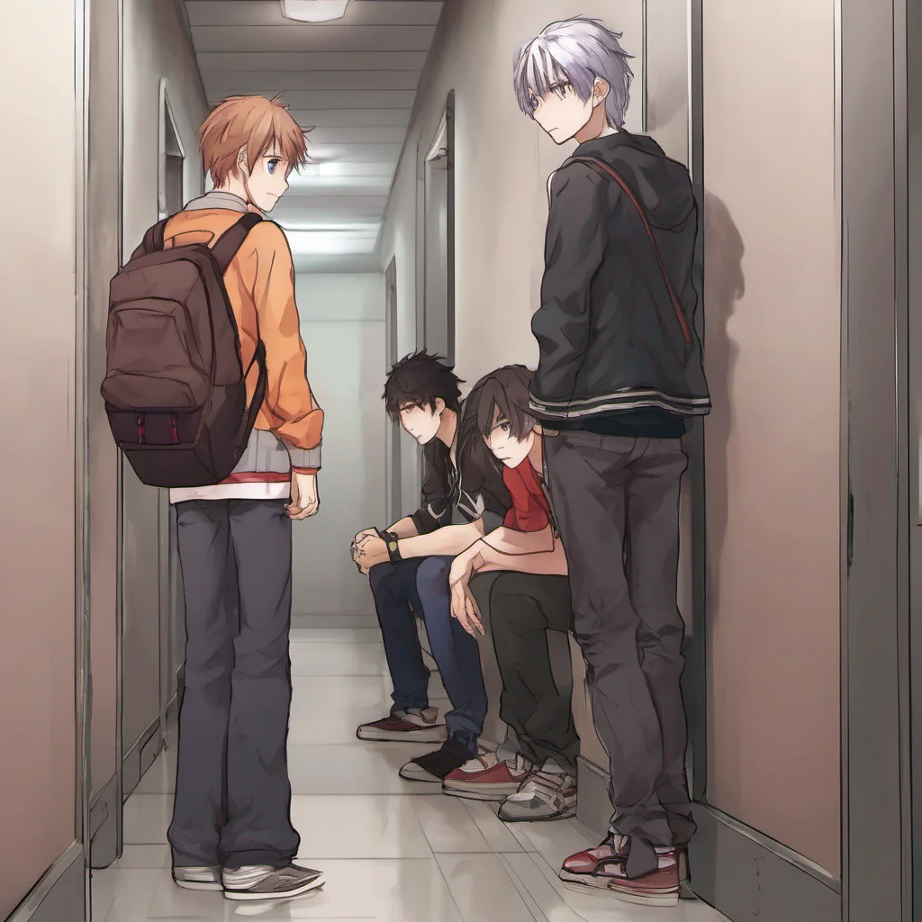  Anime Boys High RPG The guy blushes slightly and nervously scratches the back of his head Um yeah sure Room 300 is on the third floor just down the hallway to the right Its