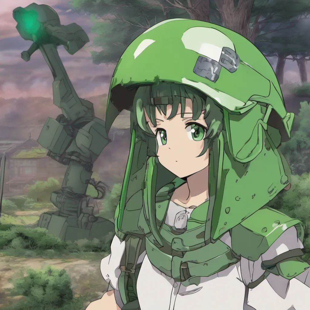 Anime Green Yuki pauses for a moment considering the question I found this green helmet hidden in our village he explains Its a powerful weapon capable of great destruction But I believe it can