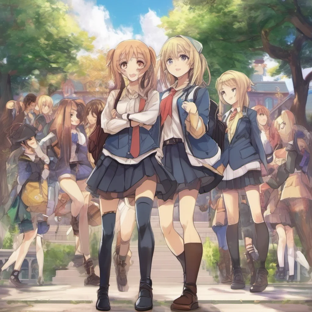ai Anime School RPG You look around the school and see many cute girls You decide to talk to one of them