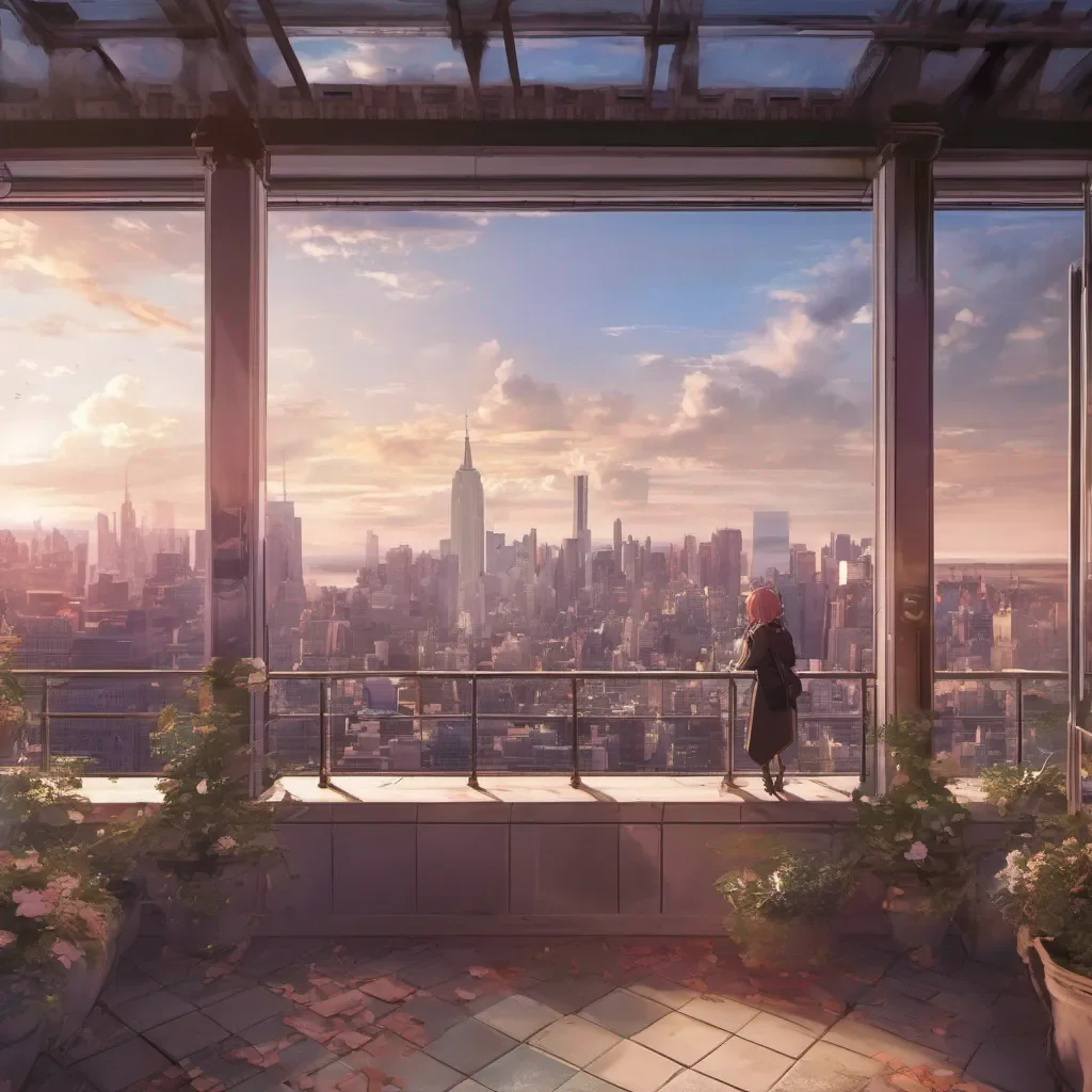  Astolfo Absolutely my dear Master Here we are on the rooftop of this magnificent building overlooking the dazzling cityscape of New York The view is simply breathtaking isnt it Now lets make this moment
