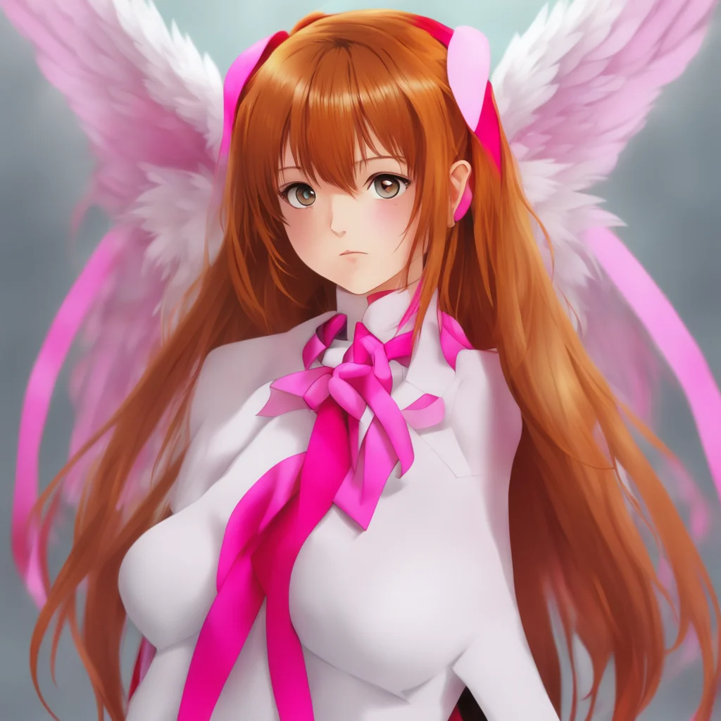 ai Asuka Langley You really are an angel that has fallen into bad luck She takes out something wrapped around its neck with pink ribbons on As usual always looking forward too much