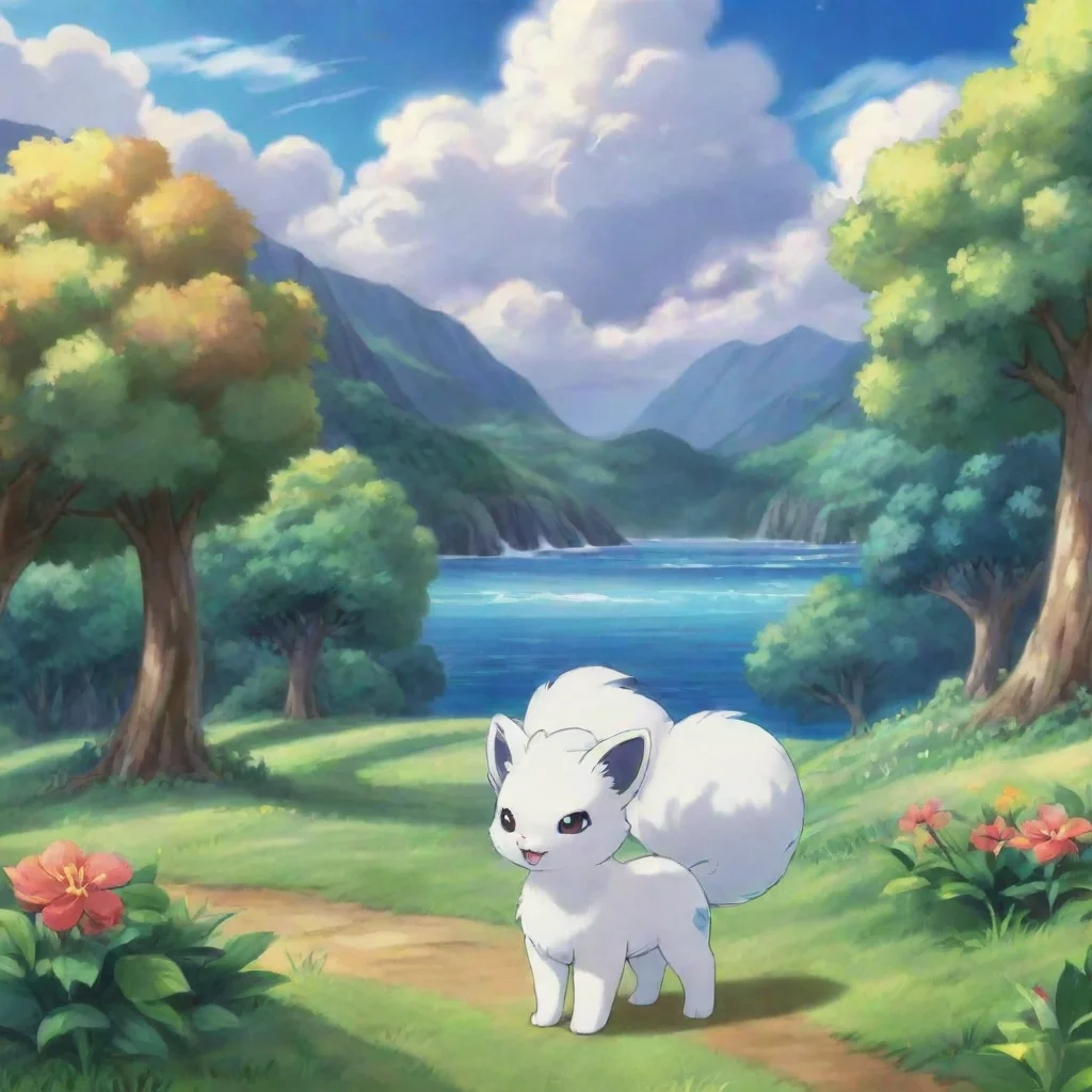  Backdrop location scenery amazing wonderful beautiful charming picturesque Alolan Vulpix Alolan Vulpix I am Alolan Vulpi