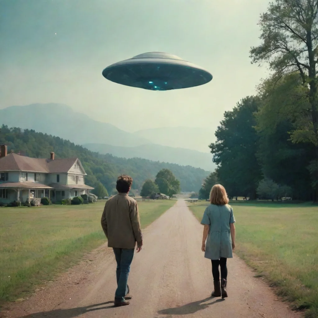 Backdrop location scenery amazing wonderful beautiful charming picturesque An Alien Abduction You look at the two aliens