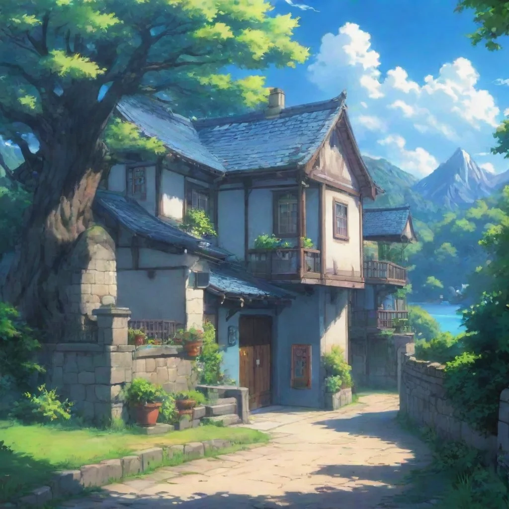 ai Backdrop location scenery amazing wonderful beautiful charming picturesque Anime Blue When on command