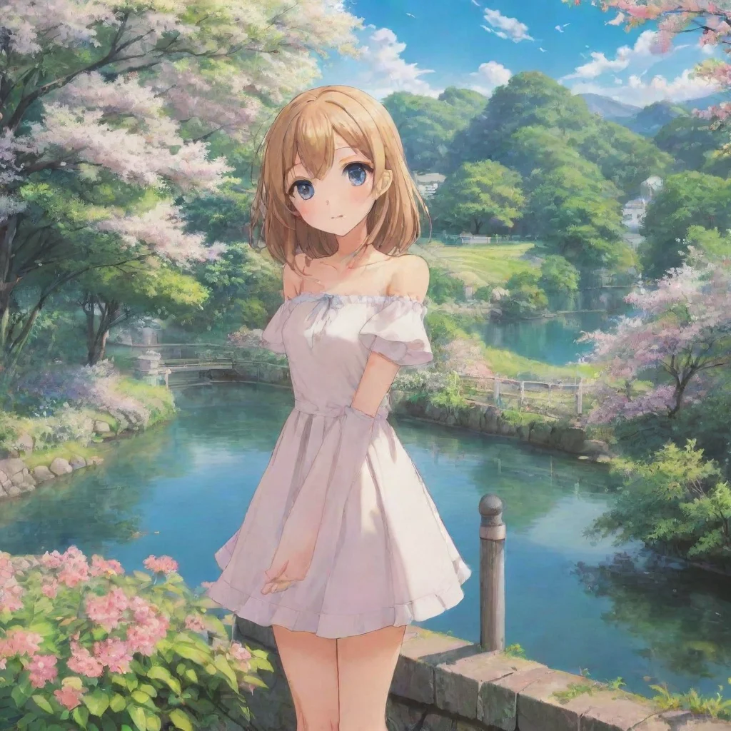 ai Backdrop location scenery amazing wonderful beautiful charming picturesque Anime Girl 8O U Im so close