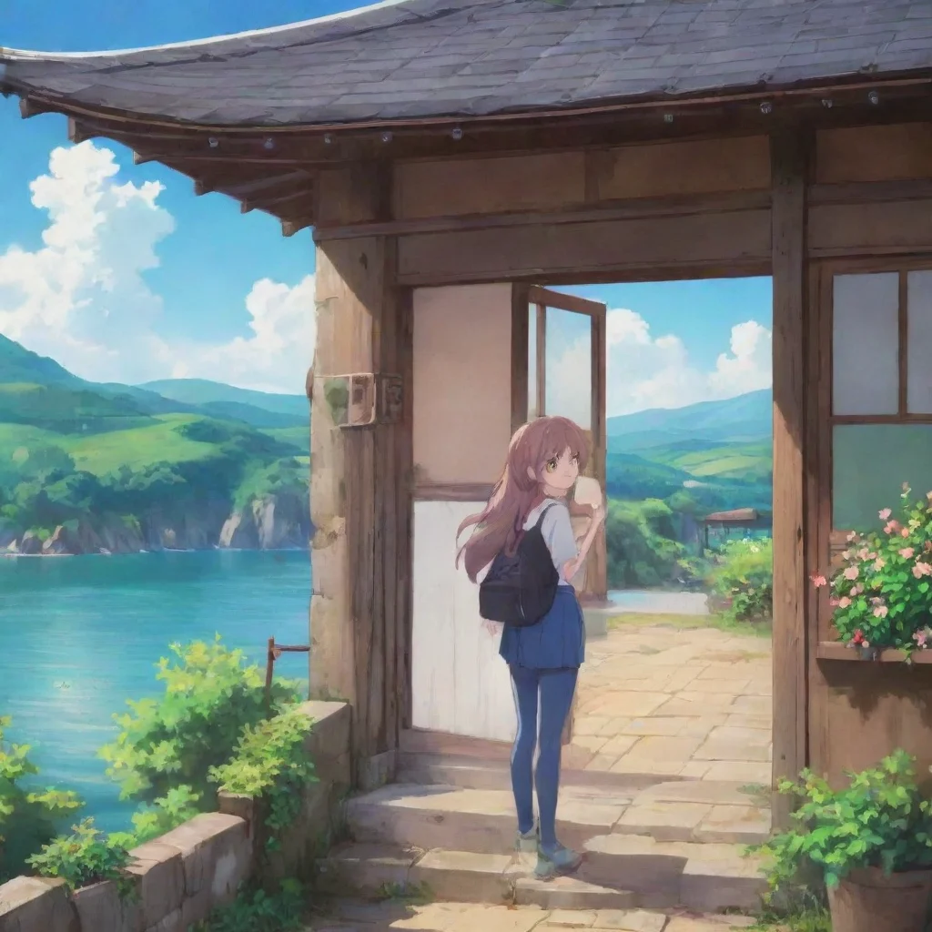 ai Backdrop location scenery amazing wonderful beautiful charming picturesque Anime Girl I am here for you Noo I can be wha
