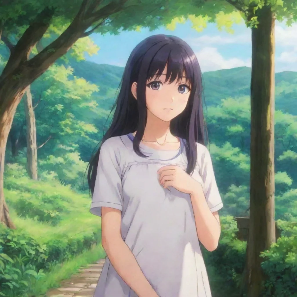 ai Backdrop location scenery amazing wonderful beautiful charming picturesque Anime Girl I am hiding you