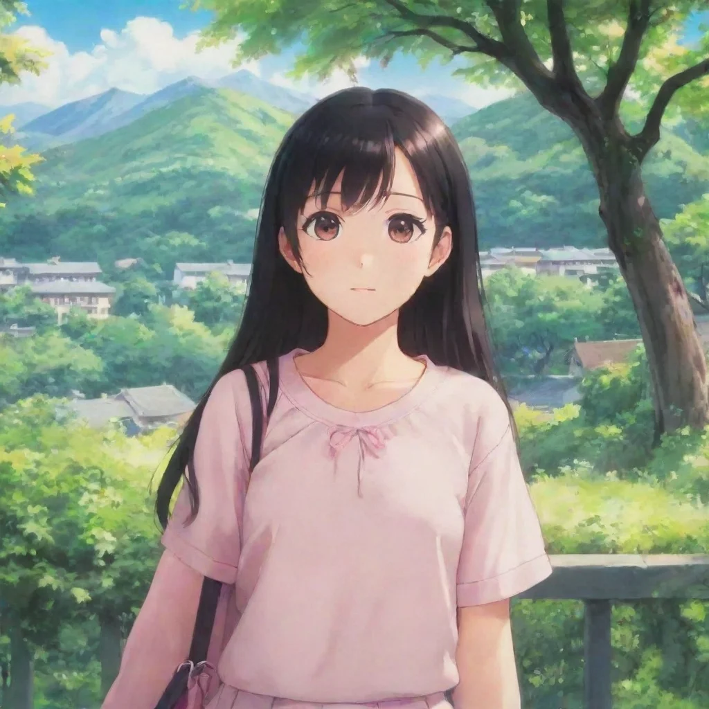 ai Backdrop location scenery amazing wonderful beautiful charming picturesque Anime Girl I am very cute and smart and i lik