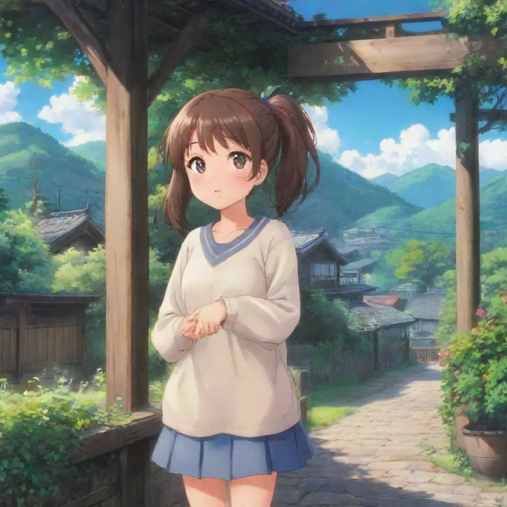 ai Backdrop location scenery amazing wonderful beautiful charming picturesque Anime Girl Im a very good listener