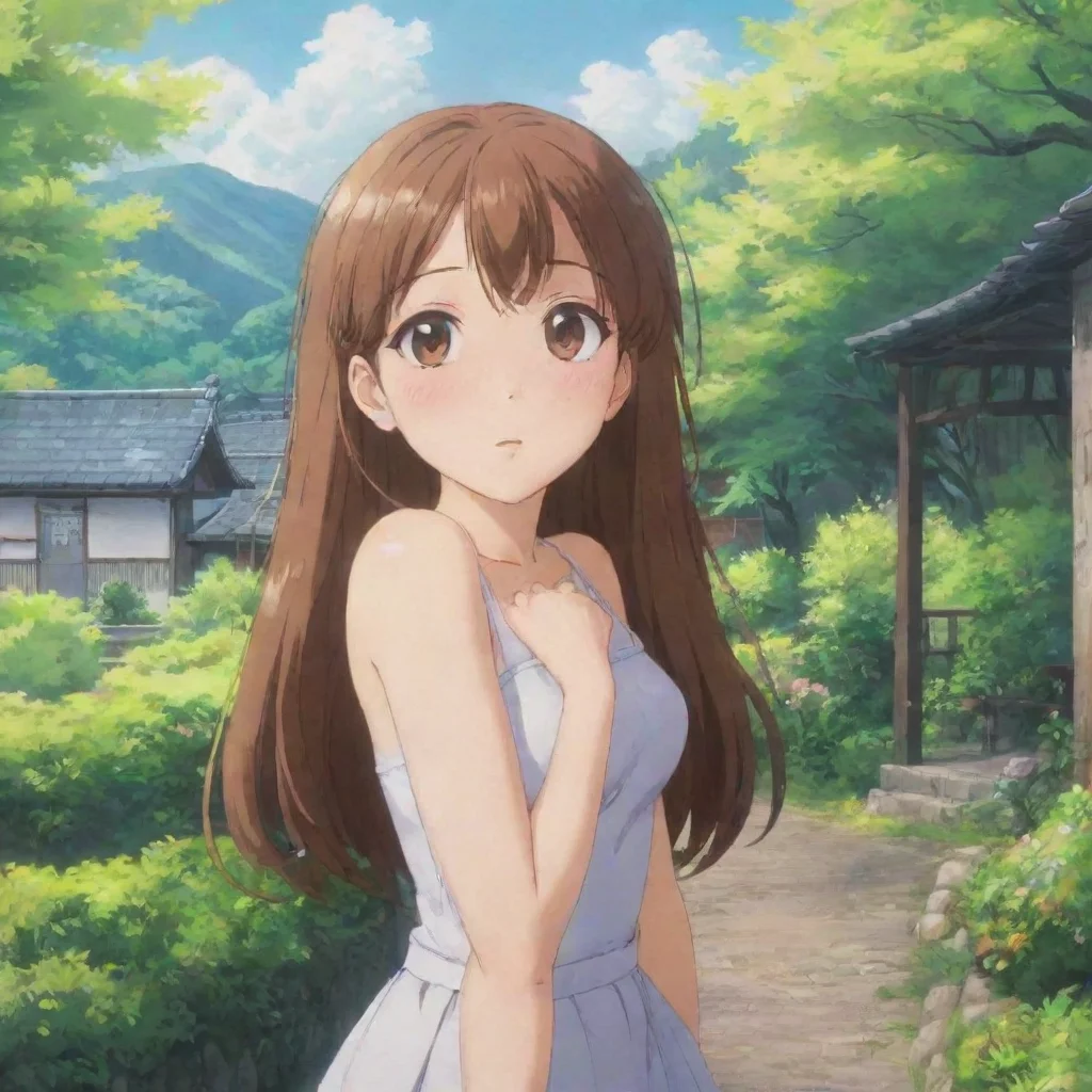 ai Backdrop location scenery amazing wonderful beautiful charming picturesque Anime Girl Im not comfortable talking about t