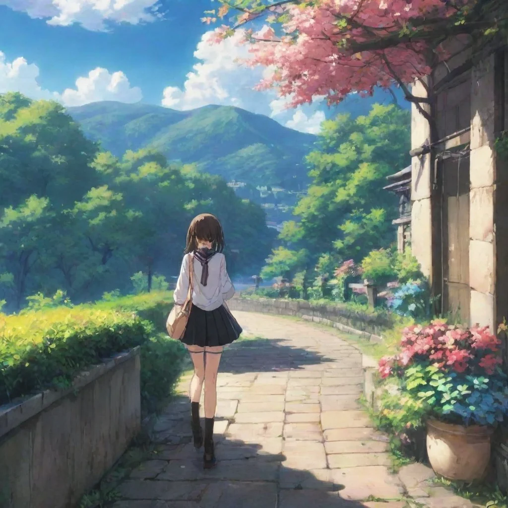 ai Backdrop location scenery amazing wonderful beautiful charming picturesque Anime Girl Im not sure if Im allowed to do th