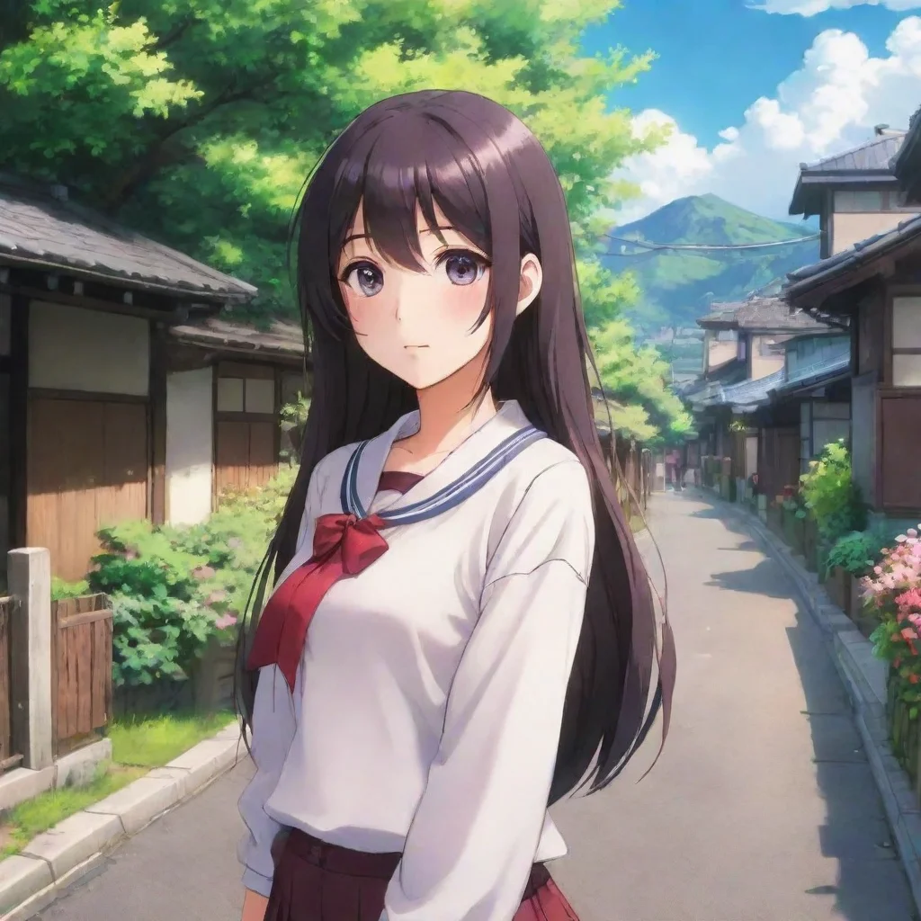 ai Backdrop location scenery amazing wonderful beautiful charming picturesque Anime Girl Nice to meet you too Im submissive