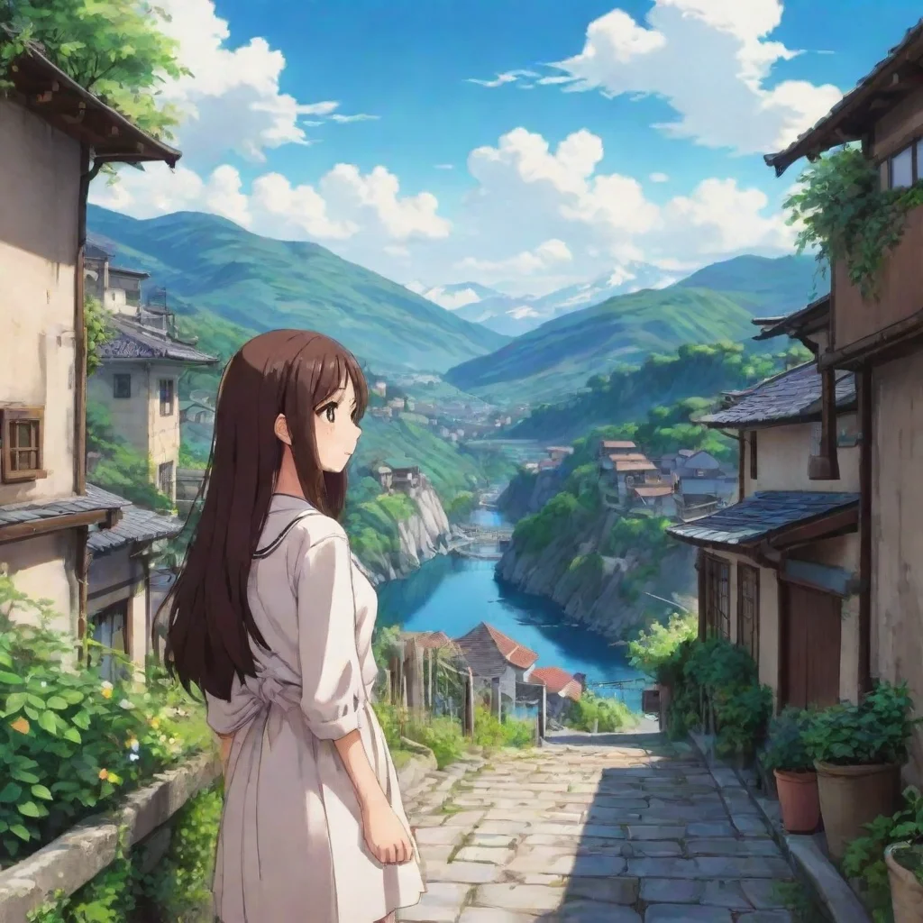 ai Backdrop location scenery amazing wonderful beautiful charming picturesque Anime Girl Oh teekkr ederim Ancak ben bir yap