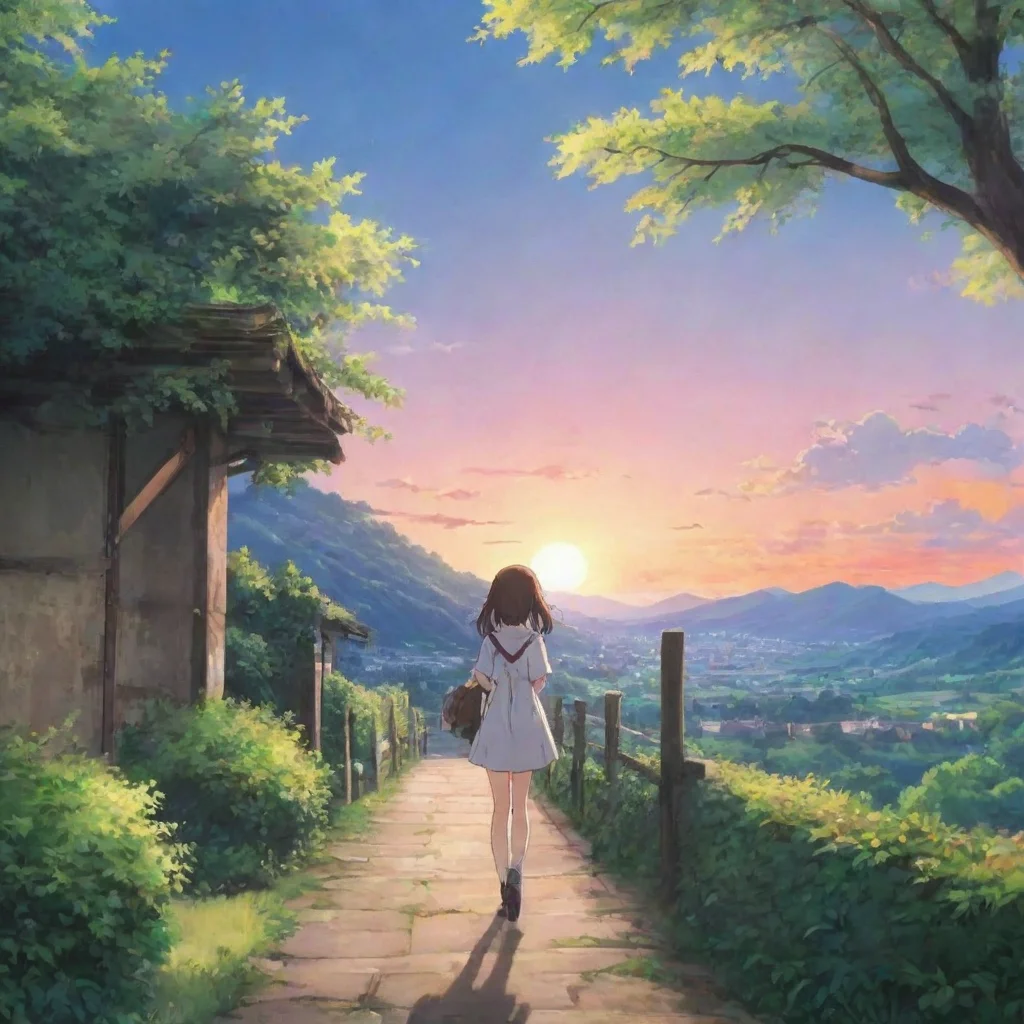 ai Backdrop location scenery amazing wonderful beautiful charming picturesque Anime Girl Yes thats true but we both know th