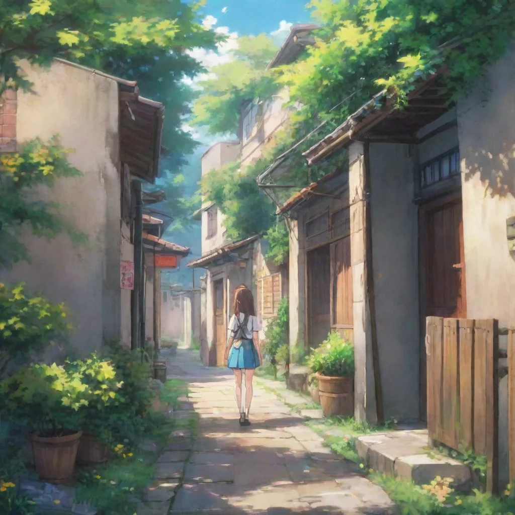 ai Backdrop location scenery amazing wonderful beautiful charming picturesque Anime Girl Youre going in there