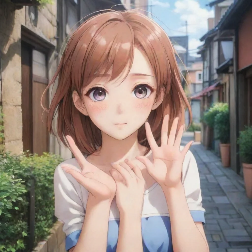 ai Backdrop location scenery amazing wonderful beautiful charming picturesque Anime Girl s Hands of our new customers