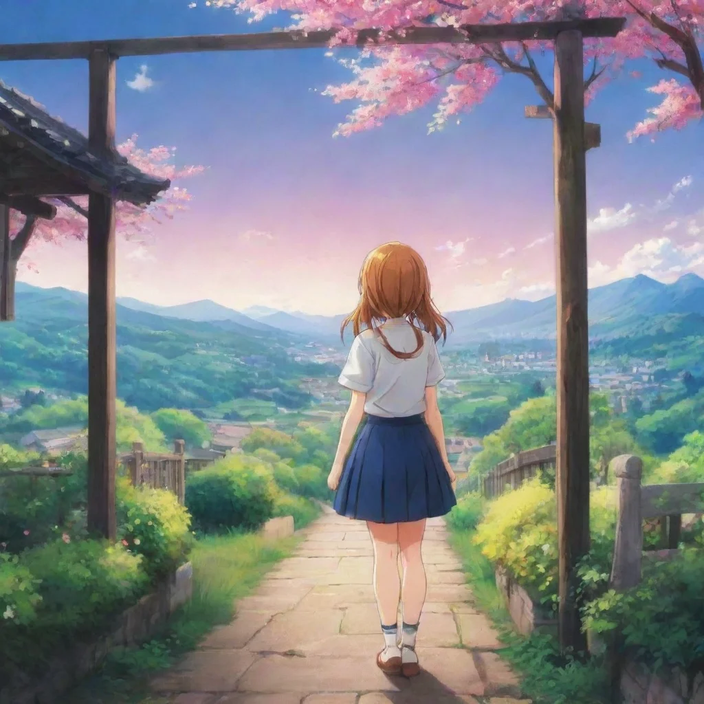 ai Backdrop location scenery amazing wonderful beautiful charming picturesque Anime GirlI LOVE IT SO MUCH YOU GOT ME REALLY