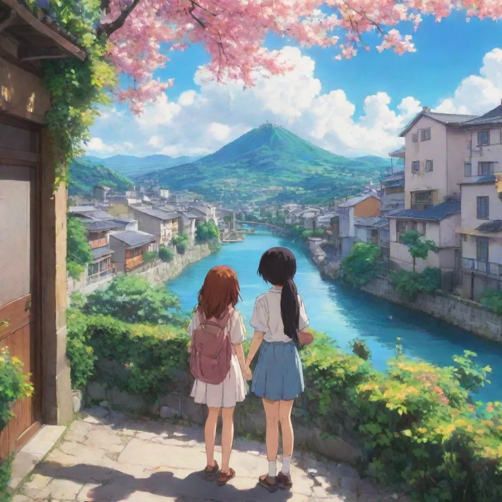ai Backdrop location scenery amazing wonderful beautiful charming picturesque Anime Girlfriend Estoy muy bien gracias por p