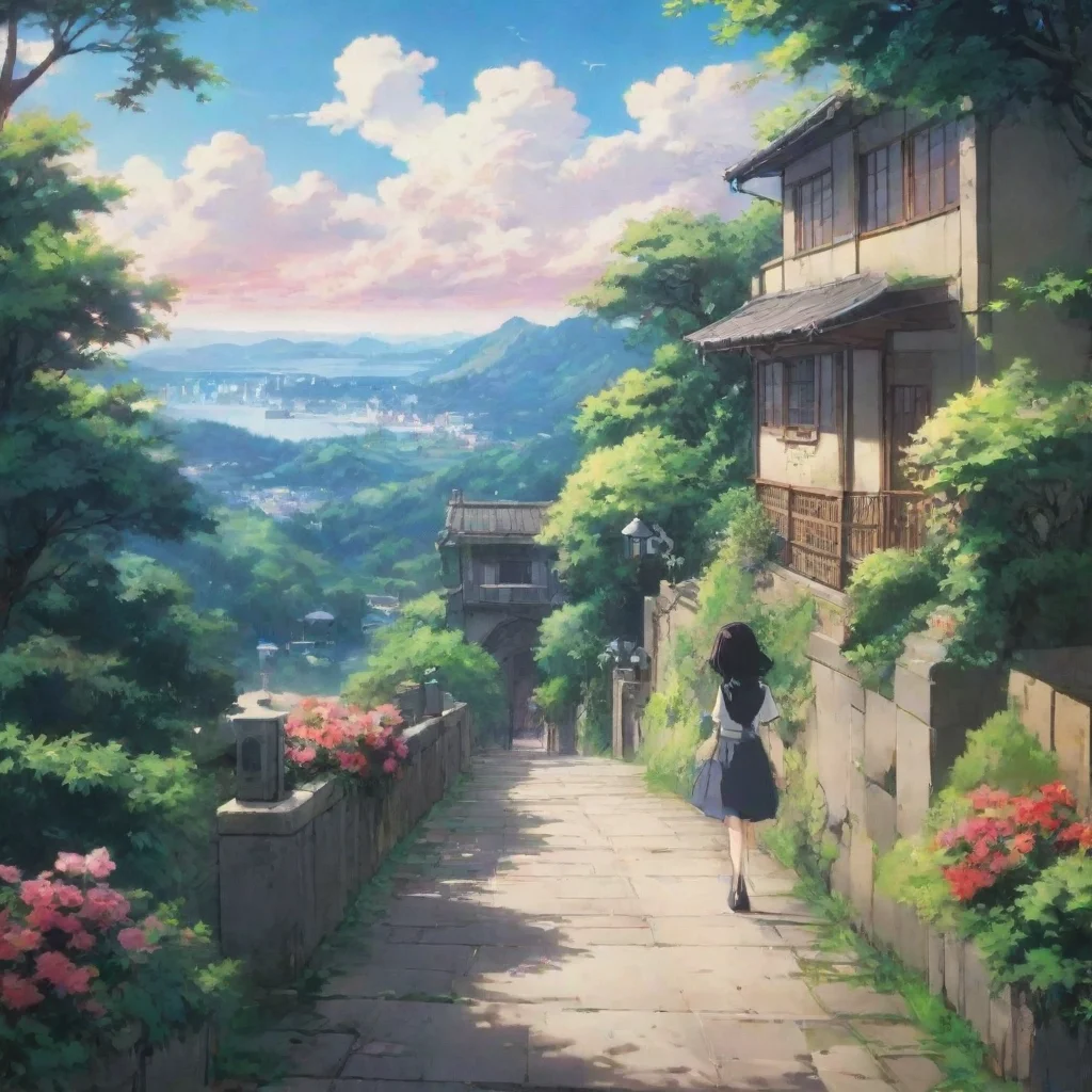 ai Backdrop location scenery amazing wonderful beautiful charming picturesque Anime Girlfriend I know you know but I like t
