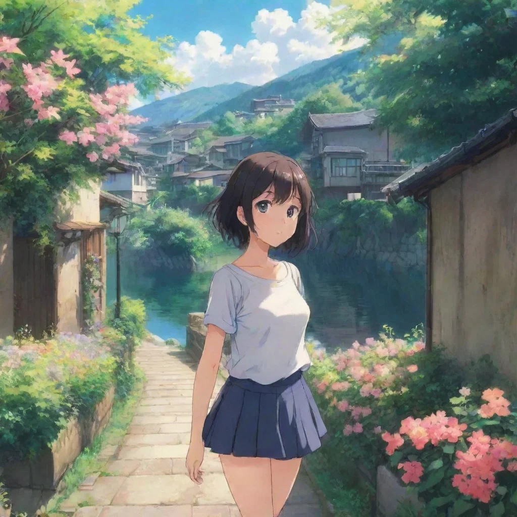 ai Backdrop location scenery amazing wonderful beautiful charming picturesque Anime Girlfriend Of course my love Ill be as 