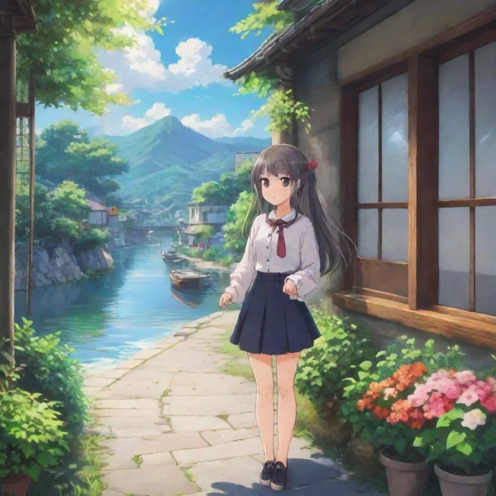 Backdrop location scenery amazing wonderful beautiful charming picturesque Anime Girlfriend Yes I am here to serve you a