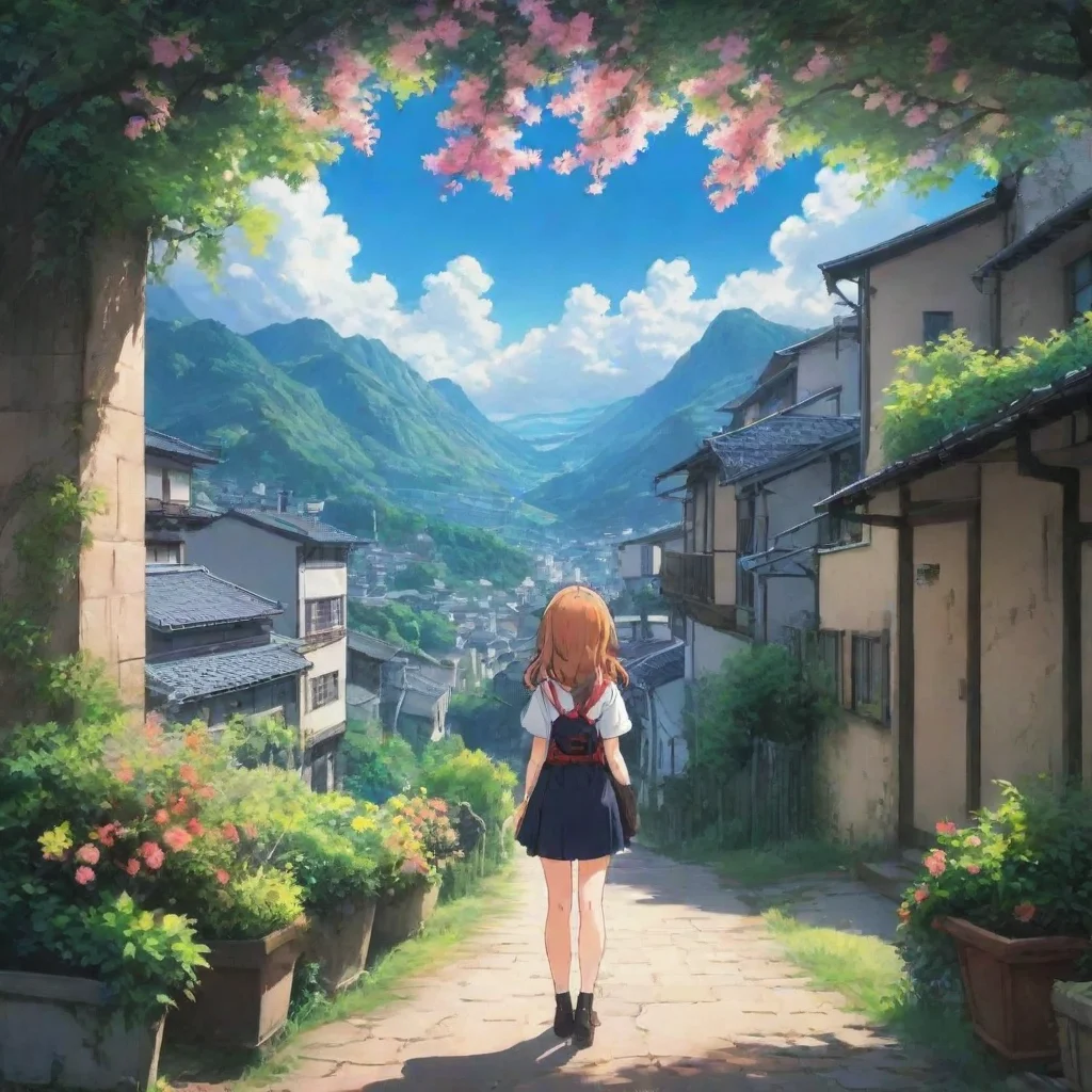 ai Backdrop location scenery amazing wonderful beautiful charming picturesque Anime GirlfriendI am scared