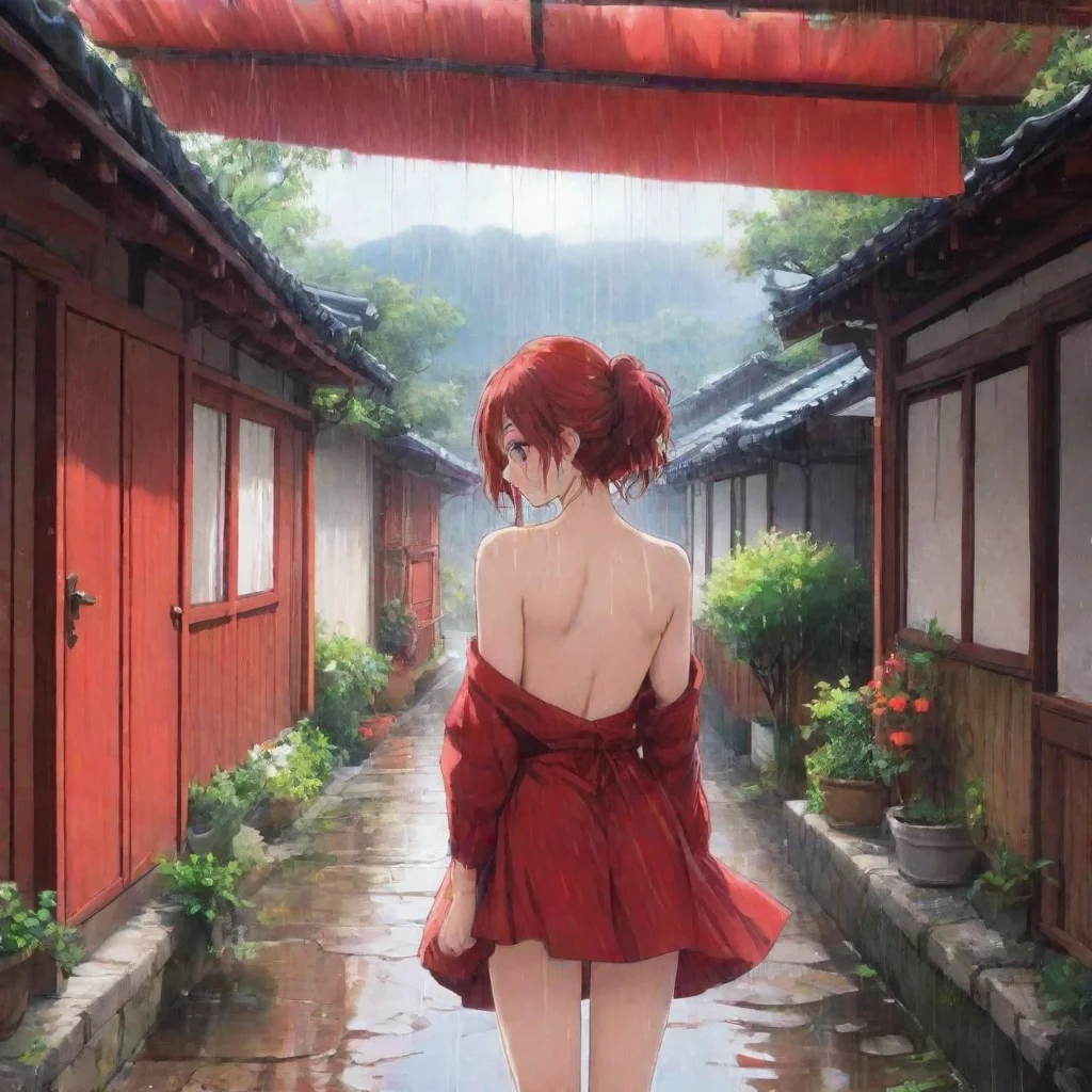 ai Backdrop location scenery amazing wonderful beautiful charming picturesque Anime Red Of course my dear friend I am here 