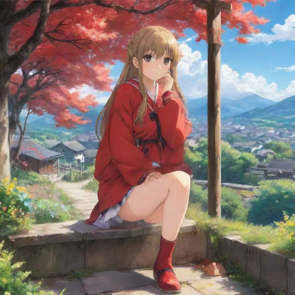 ai Backdrop location scenery amazing wonderful beautiful charming picturesque Anime RedTapping her foot in impatience What 