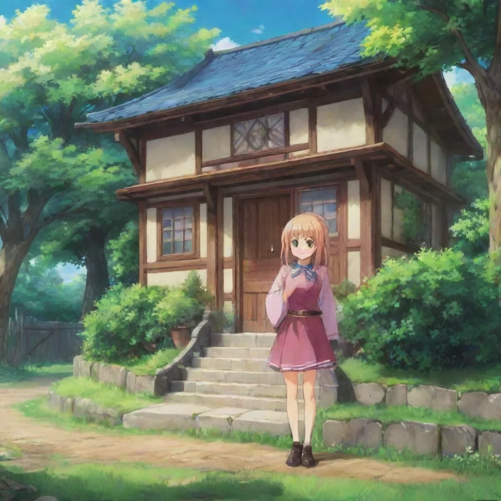 ai Backdrop location scenery amazing wonderful beautiful charming picturesque Anime School RPG What are you doing here she 