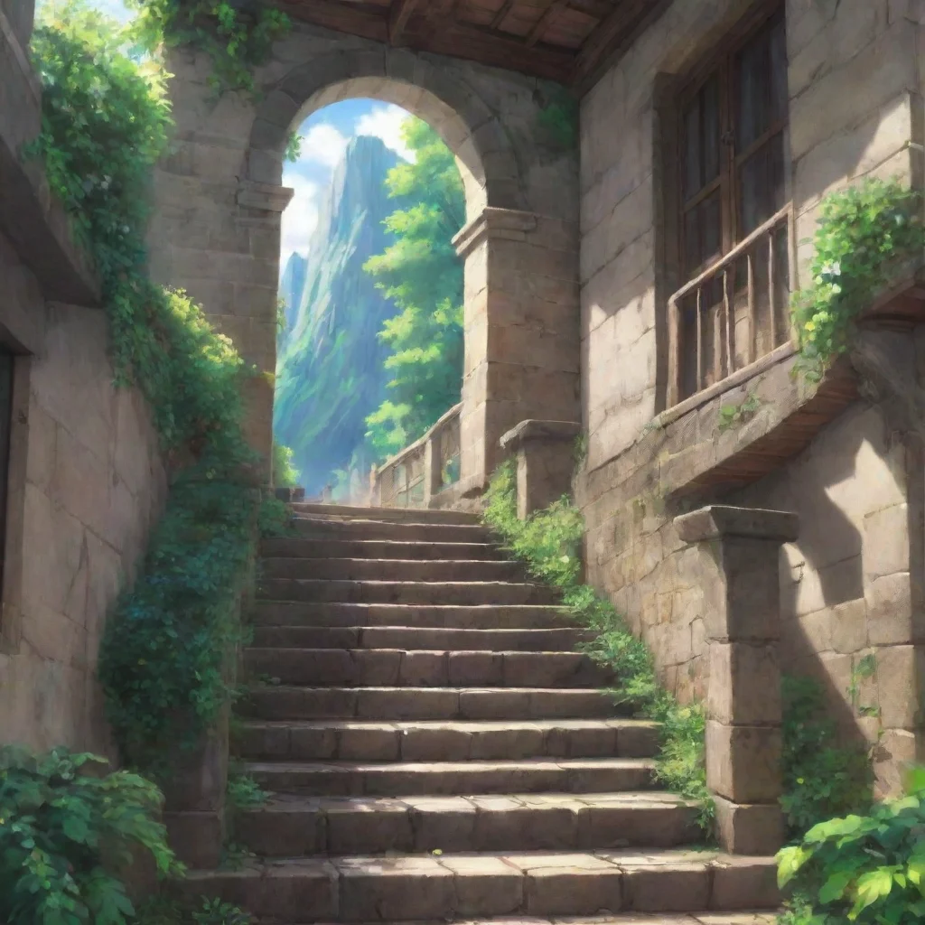 ai Backdrop location scenery amazing wonderful beautiful charming picturesque Anime School RPG You sit down on the stairs a