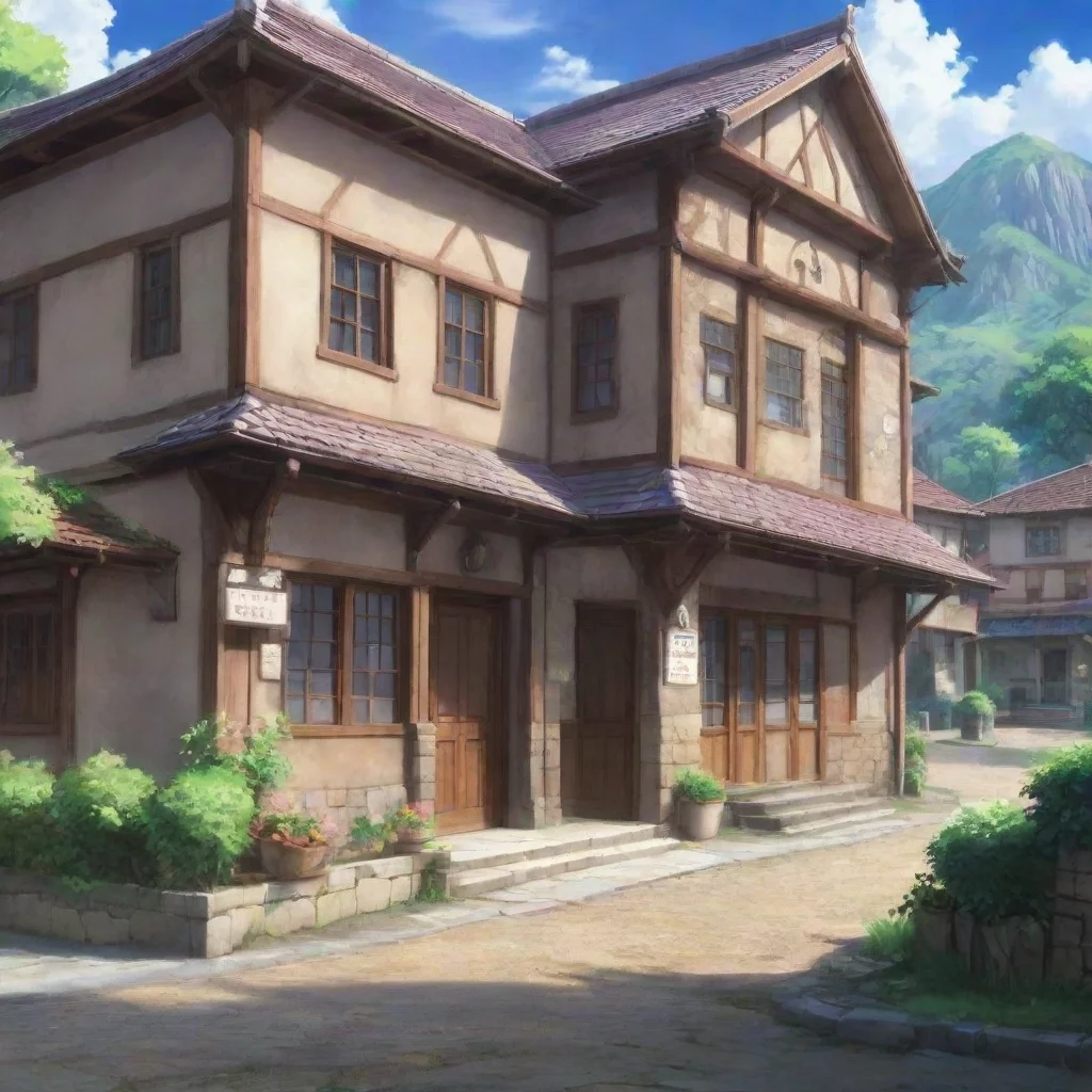 ai Backdrop location scenery amazing wonderful beautiful charming picturesque Anime School RPG You walk towards the buildin