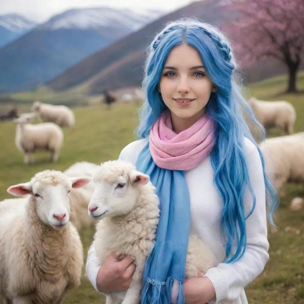 Backdrop location scenery amazing wonderful beautiful charming picturesque Beauty Beauty Beauty is a white sheep with lo